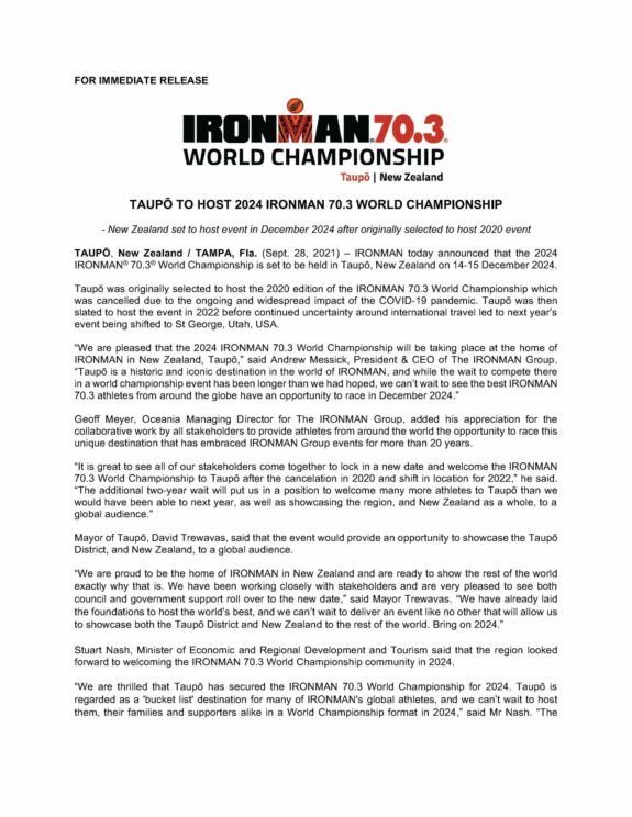 IRONMAN 70.3 World Championship 2024